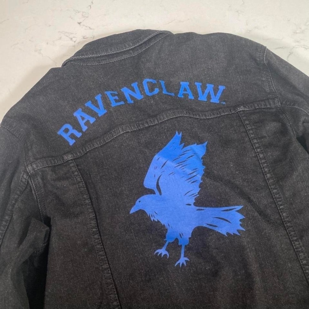 Harry Potter Ravenclaw Denim Jacket Women's Medium‎ Black Jean Jacket  Graphic